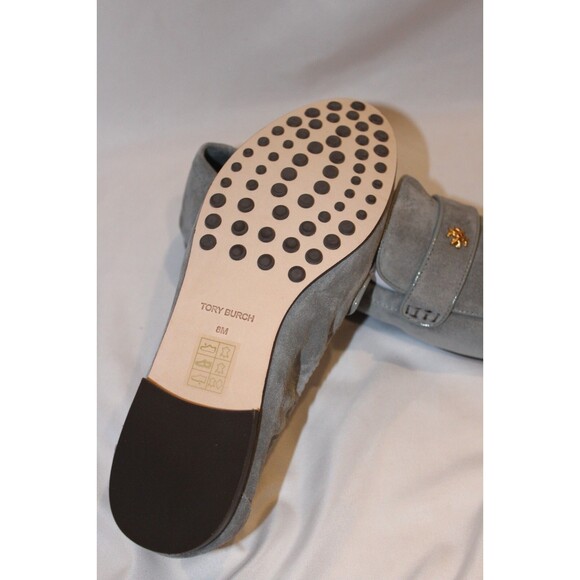 Tory‎ Burch Women's Suede Double T Ballet Loafer Blue Lapis/Gray NIB $268 - Picture 7 of 7